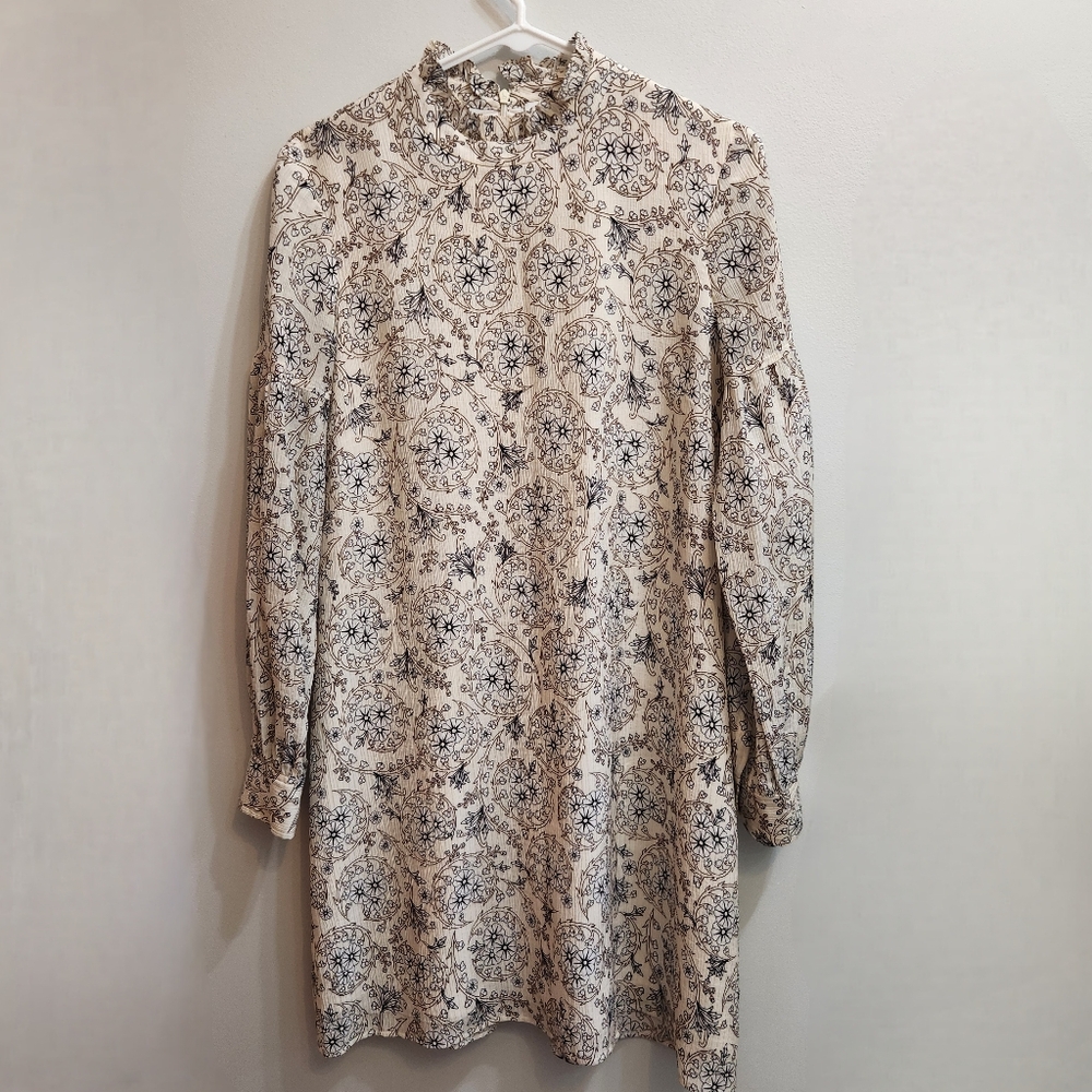 Derek Lam 10 Crosby 100% Silk Floral Design Dress Size 4